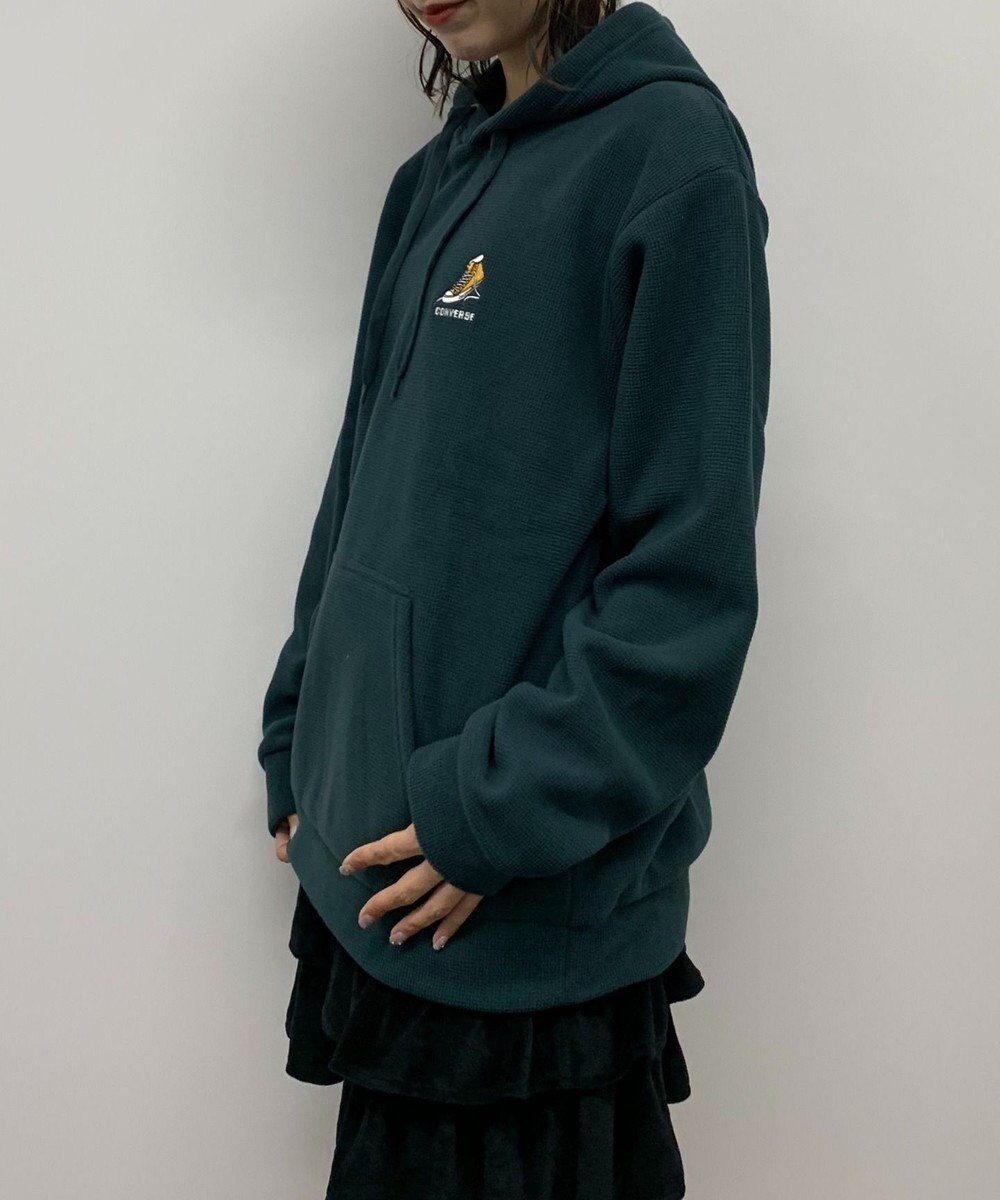 WEGO 【ユニセックス着用ITEM】ワッフルフリースOP刺繍プルパーカー 