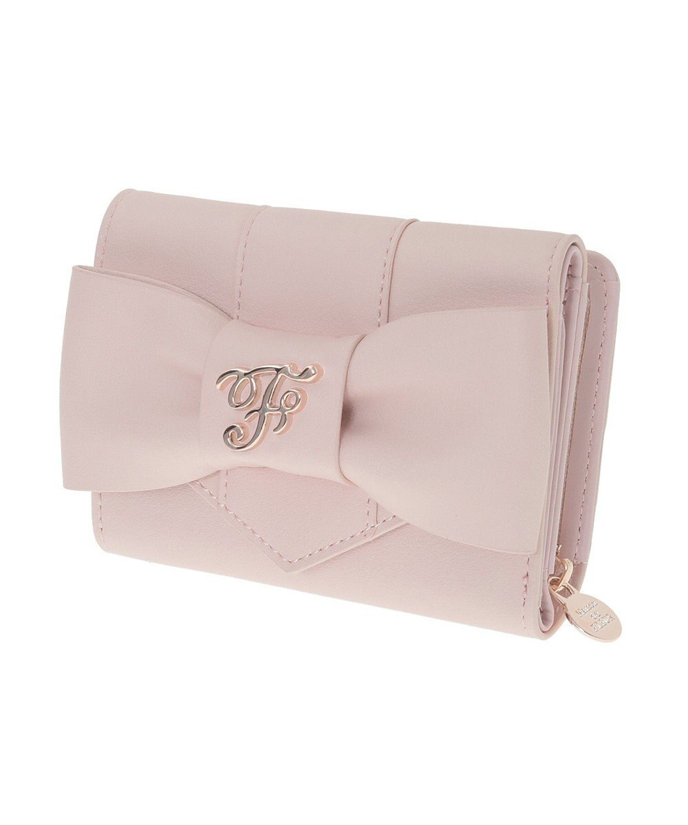 Maison de FLEUR ピンクベルトリボンミニウォレット 