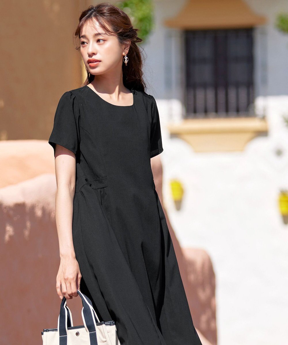 Tiaclasse 【洗える】サイド切替ワンピース 