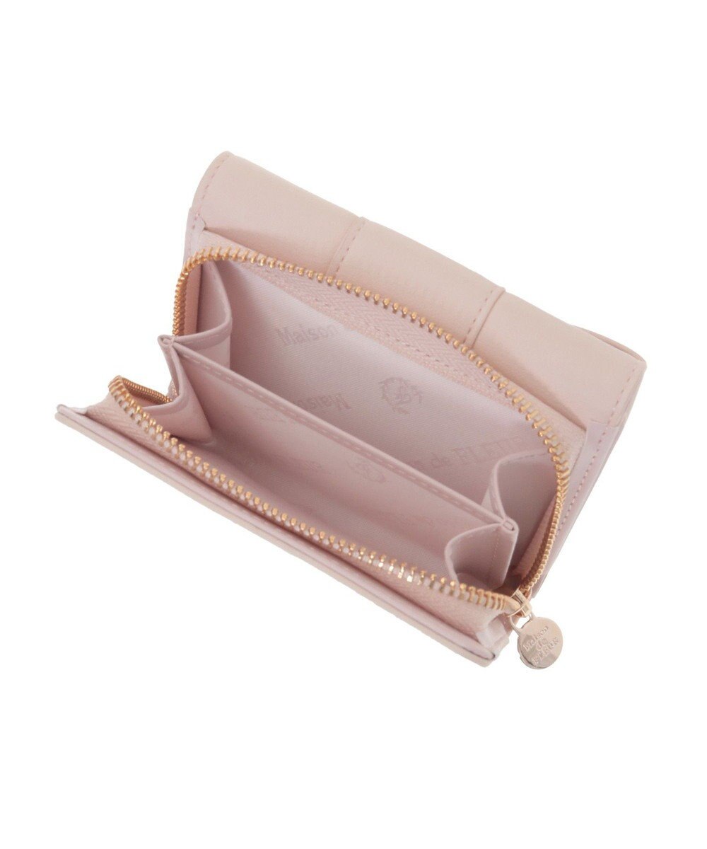 Maison de FLEUR ピンクベルトリボンミニウォレット 