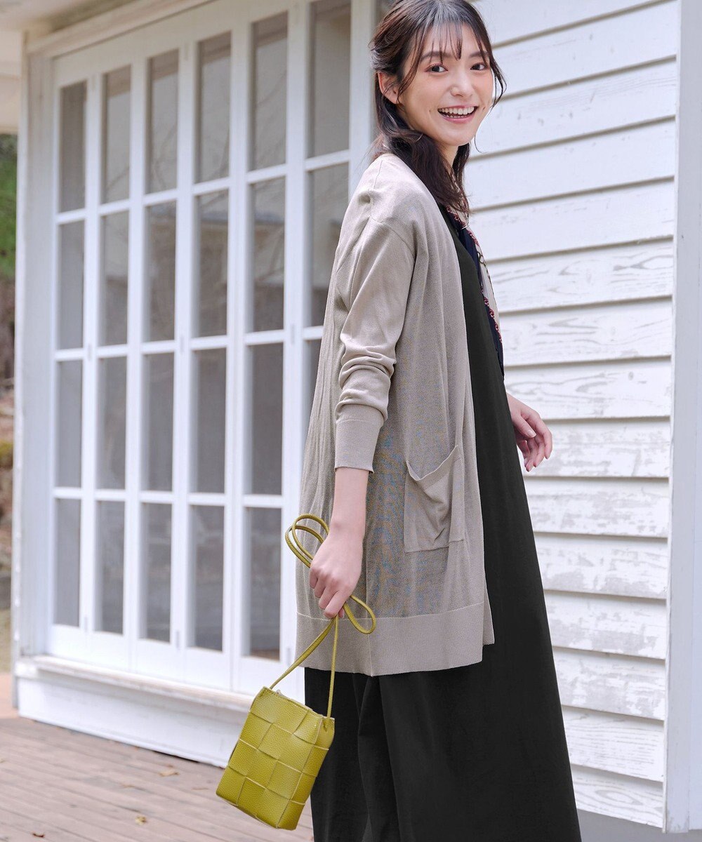 Tiaclasse 【接触冷感】着流しロングニットカーディガン 