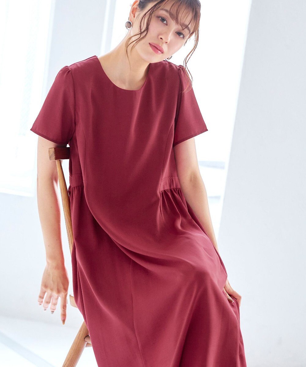 Tiaclasse 【洗える】サイド切替ワンピース 