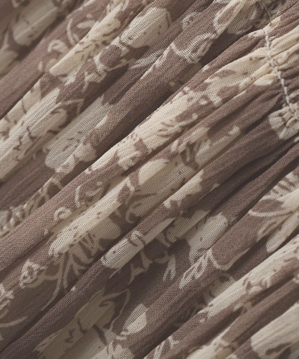 YECCA VECCA 花柄プリーツワンピース 