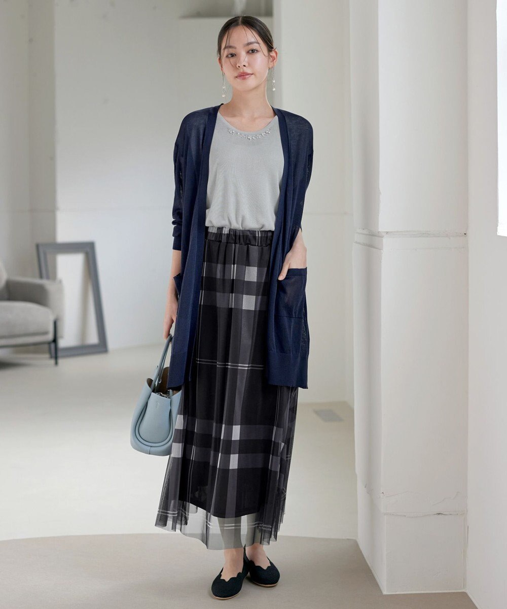 Tiaclasse 【接触冷感】着流しロングニットカーディガン 