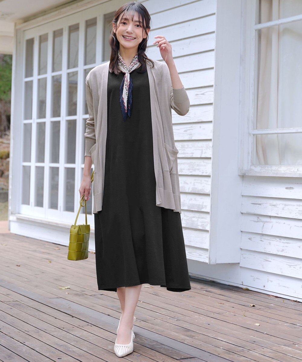 Tiaclasse 【接触冷感】着流しロングニットカーディガン 