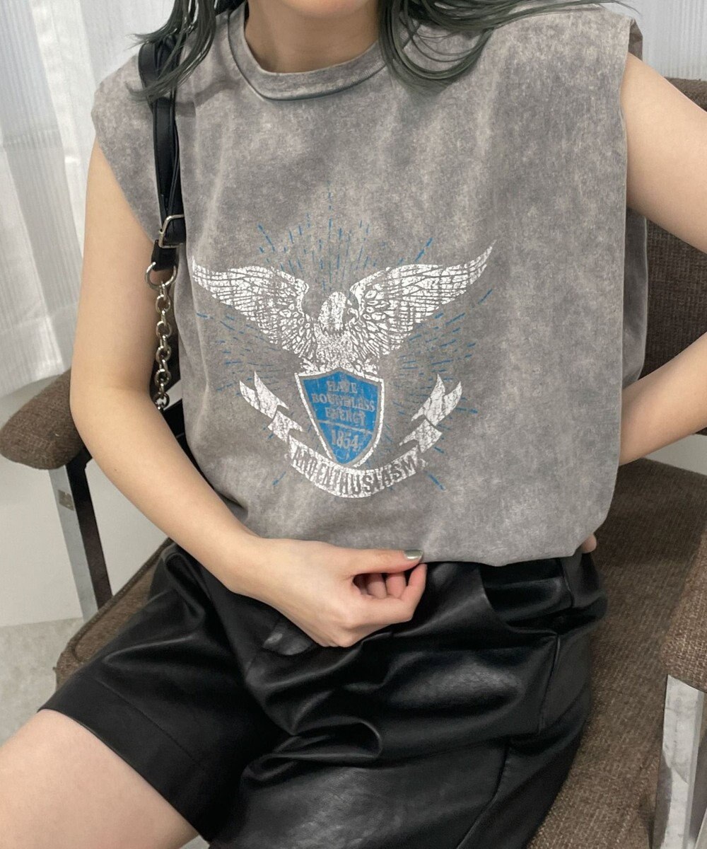 WEGO ヴィンテージウォッシュタックノースリーブT 