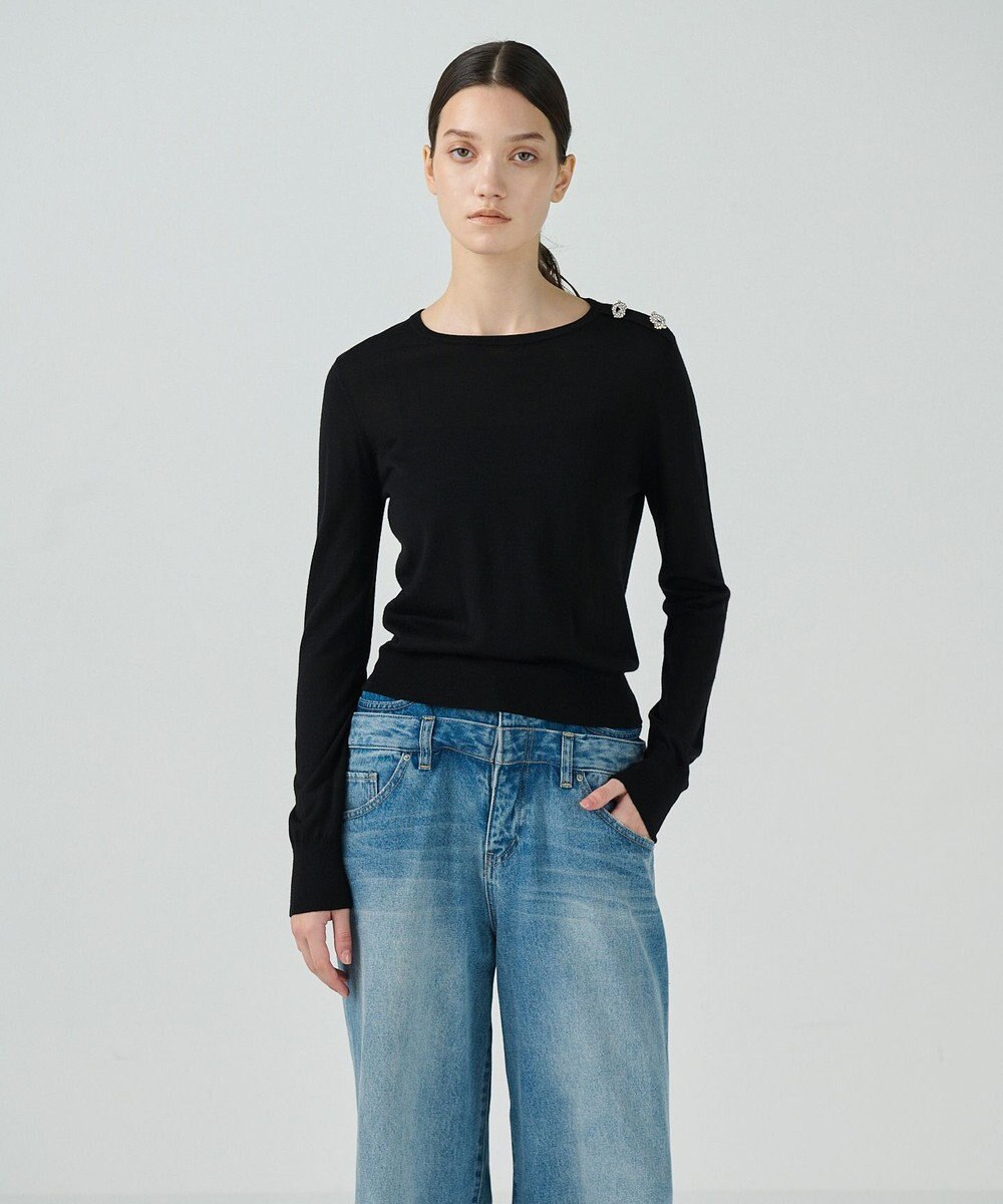 GRACE CONTINENTAL クルーニットトップ 