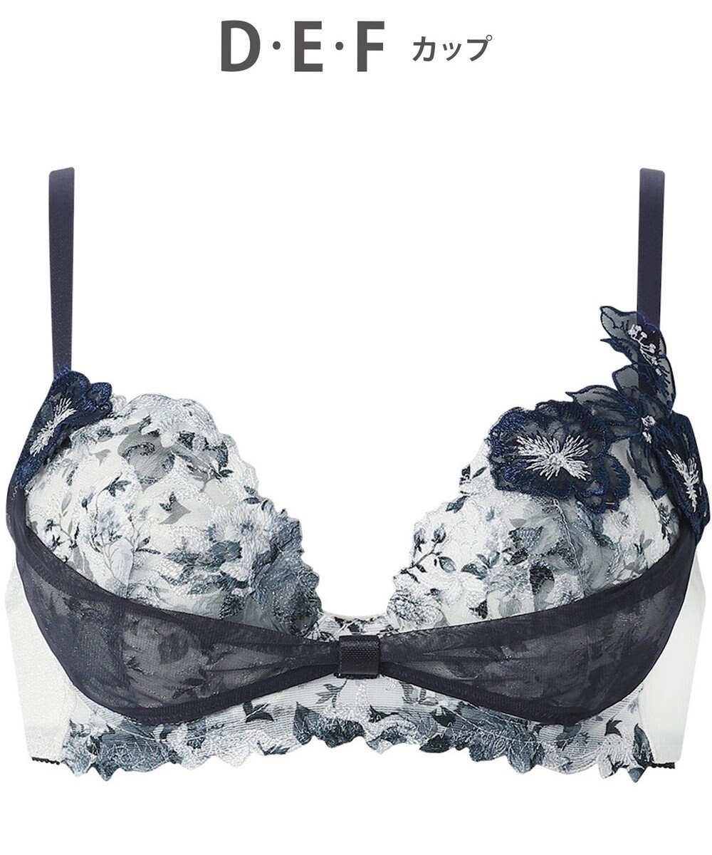 WACOAL ブラジャー 【リボンブラ 胸もとフィットながもち】 きれいな谷間をメイク 動いても谷間をキープ Gカップまで対応 大きいサイズ レディース BXB490 /ワコール 