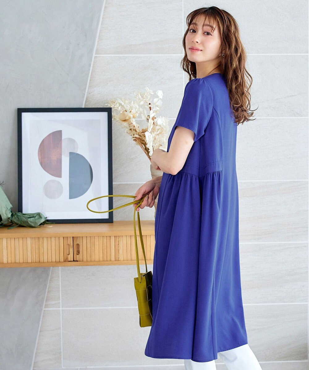 Tiaclasse 【洗える】サイド切替ワンピース 