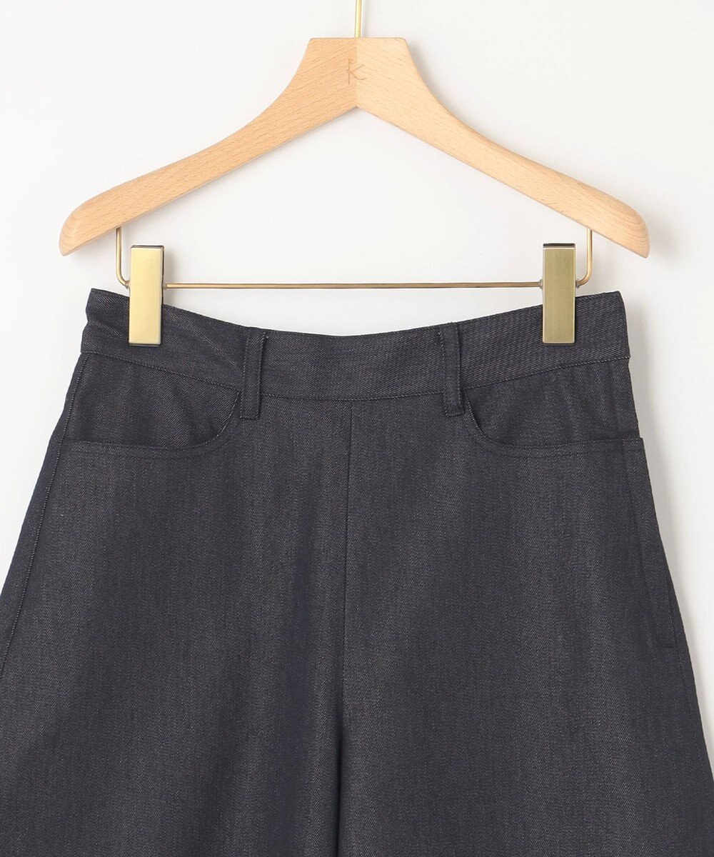 組曲 【洗える】デニムライクギャバ パンツ 