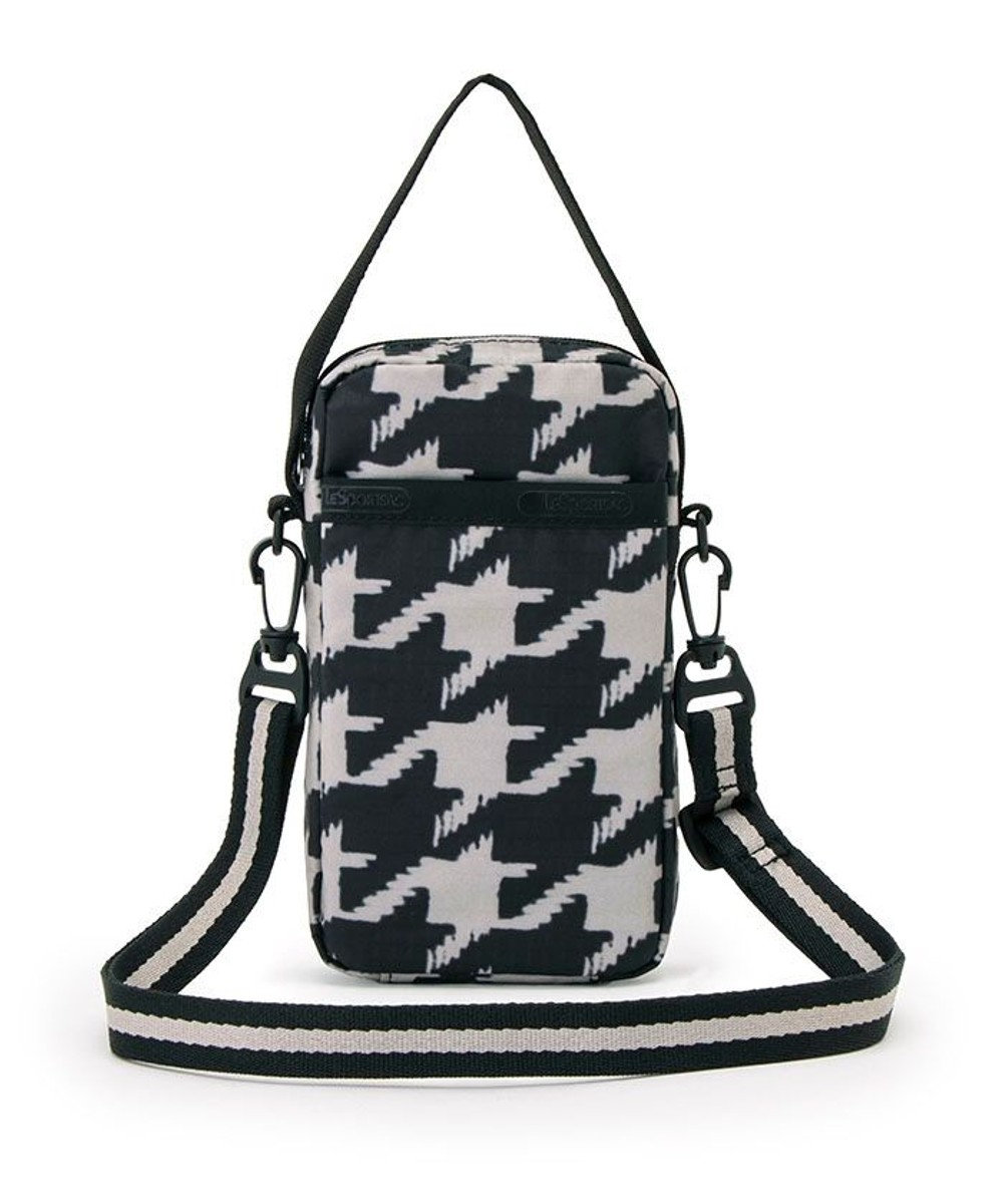 LeSportsac MINI PHONE CROSSBODY/ブラック/ベージュハウンズトゥース ブラック/ベージュハウンズトゥース