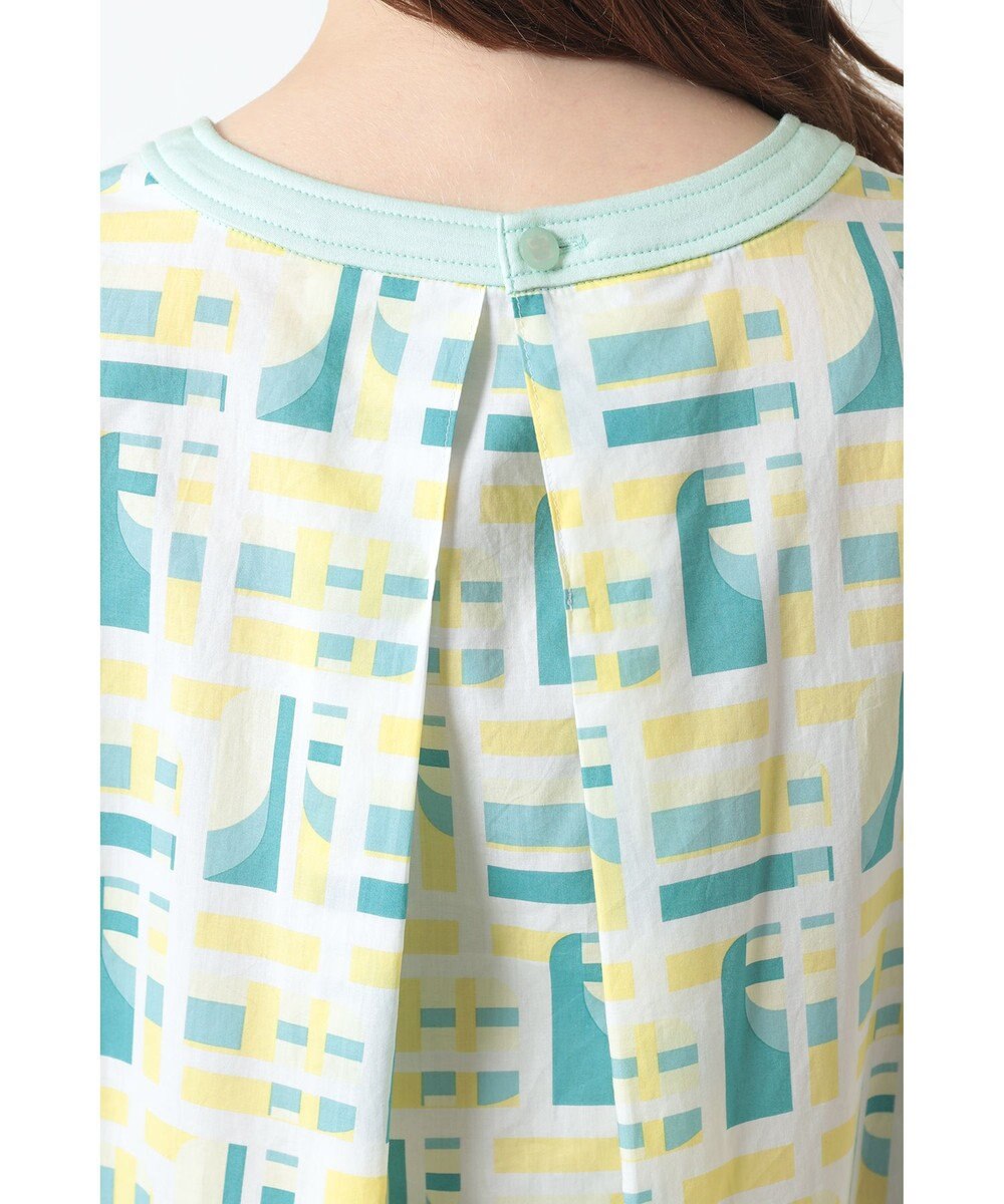 DAKS チェック切替 デザインブラウス 