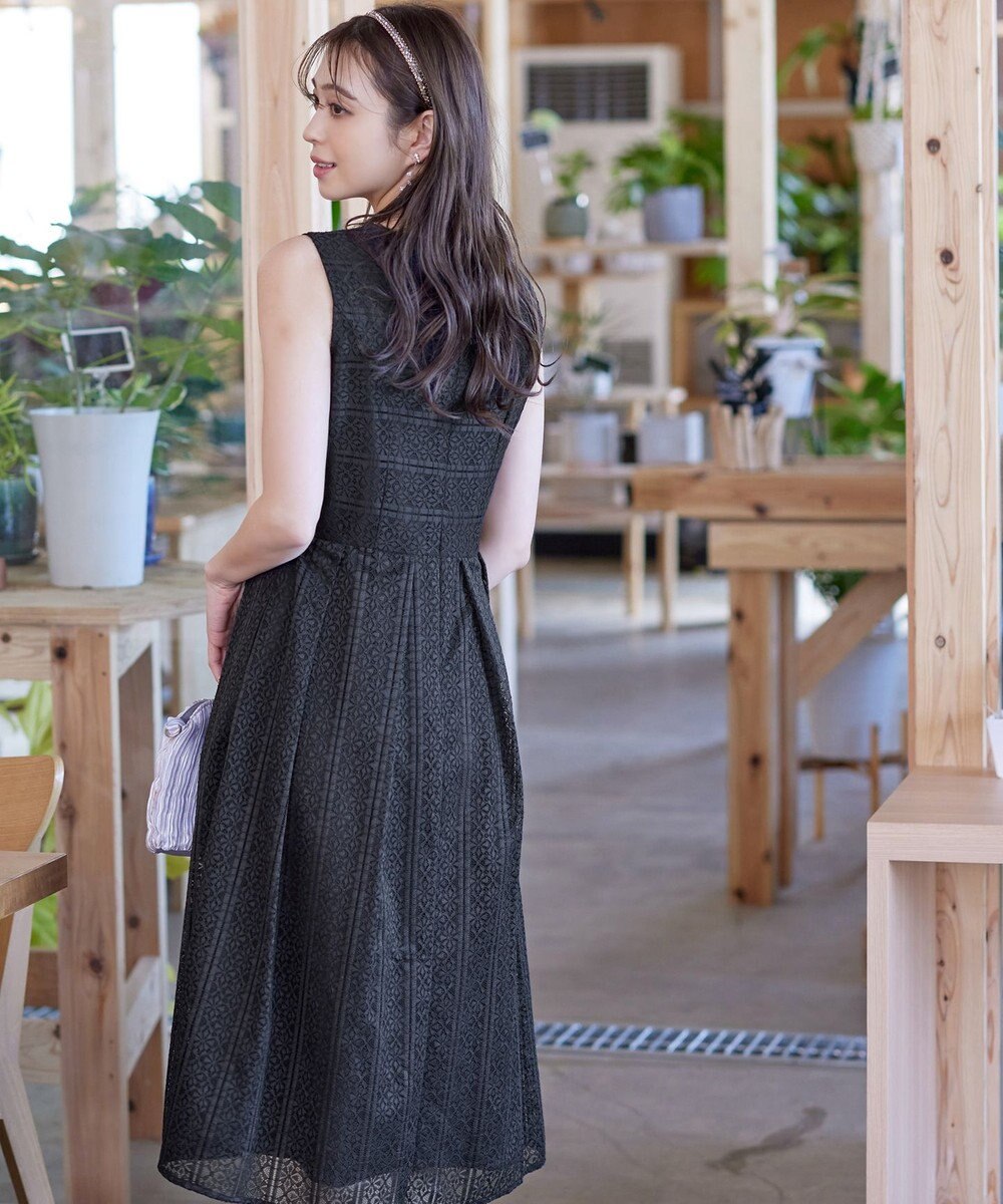 Tiaclasse 【新色追加・洗える】大人上品な総レースワンピース 