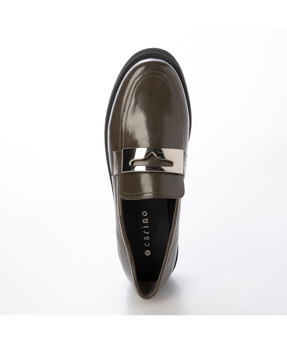 MODE ET JACOMO <carino>【レイン対応】厚底メタルモチーフローファー 