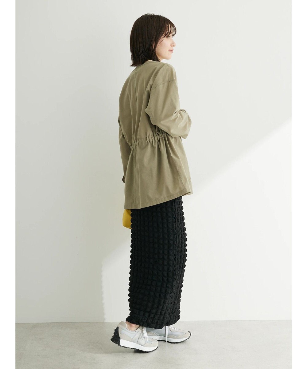 Green Parks 綿麻混ノーカラーブルゾン 