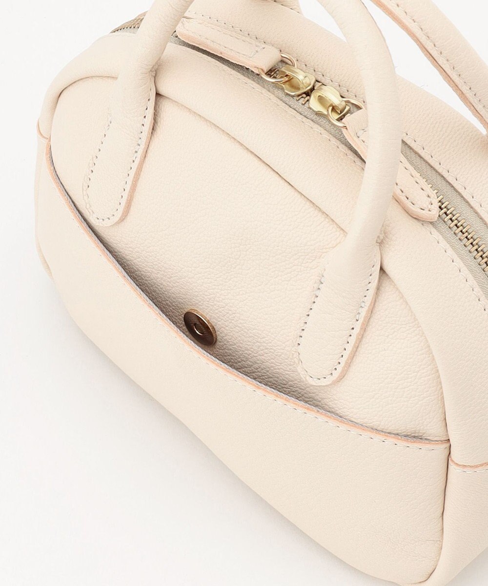 UNBILLION perche 牛革ハラコタイプ×ゴートハーフムーン2wayボストン 