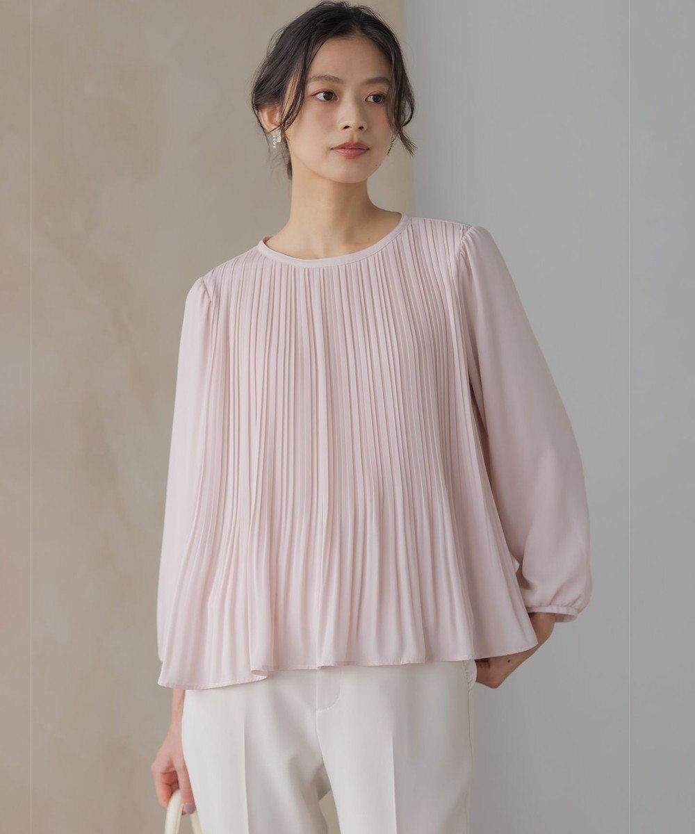 組曲 S 【WEB限定】ジョーゼットシフォンプリーツ ブラウス 