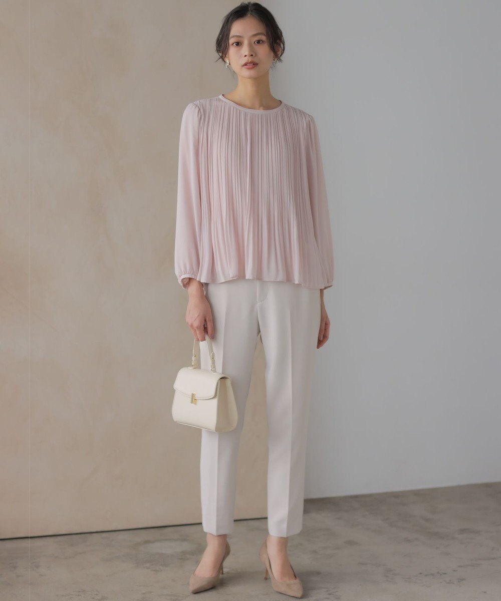 組曲 S 【WEB限定】ジョーゼットシフォンプリーツ ブラウス 