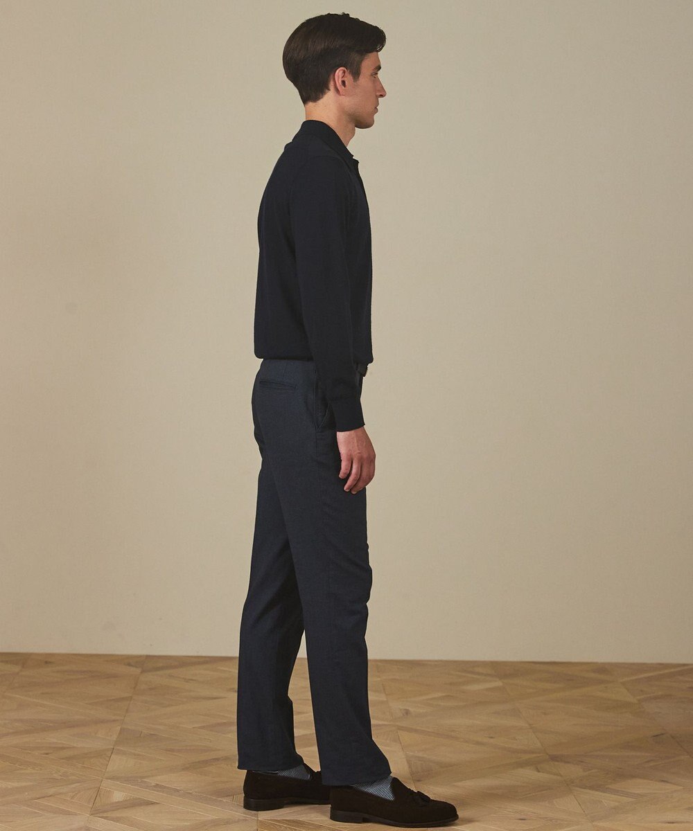 GOTAIRIKU オリジナル設計【洗える/チクチクしにくい/ピリングしにくい】イタリア糸 ハイゲージ  ニットポロ_WOOL100% 