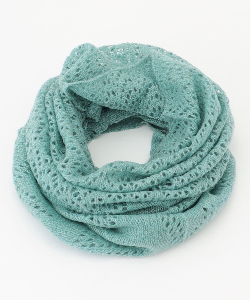 MOONBAT 【カシミヤ100%】2WAYレーシーニットスヌードマフラー 