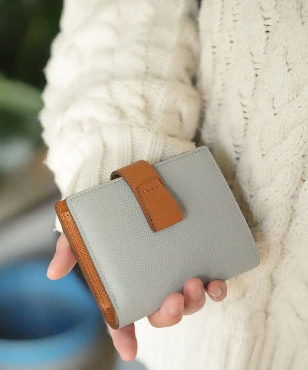 Atelier nuu 日本製 本革 バイカラーnoble 二つ折れウォレット 