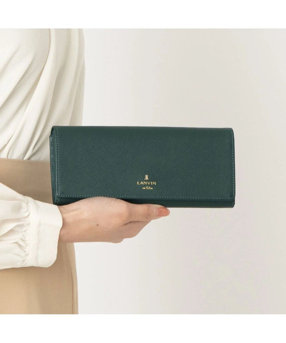 LANVIN en Bleu リュクサンブール かぶせ長財布 