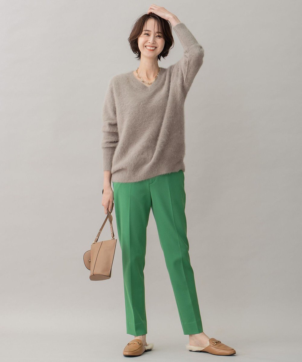 自由区 フォックスカシミヤ Vネックニット 