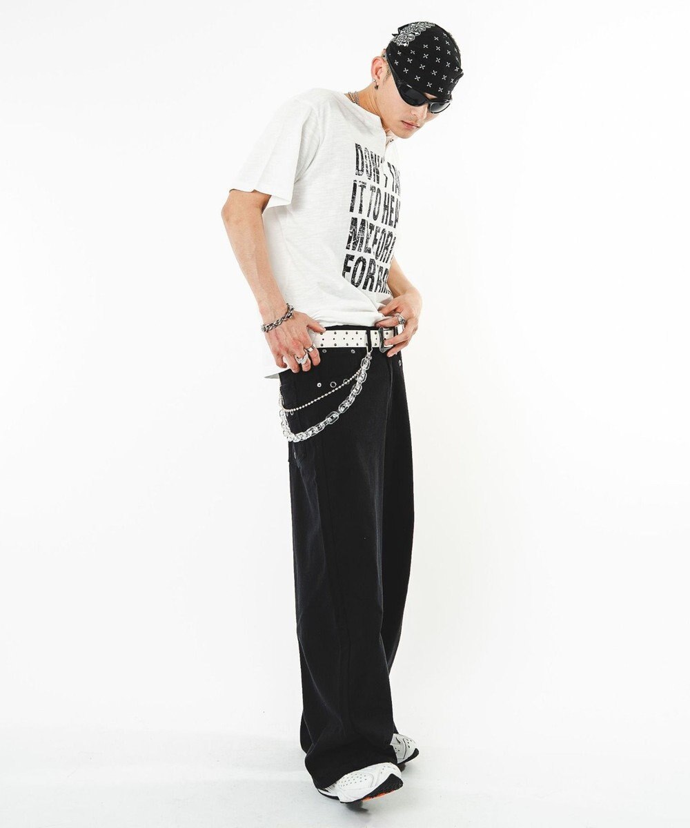 WEGO 【ユニセックス着用ITEM】ビッグロゴスラブヘンリーネックT（SS） 