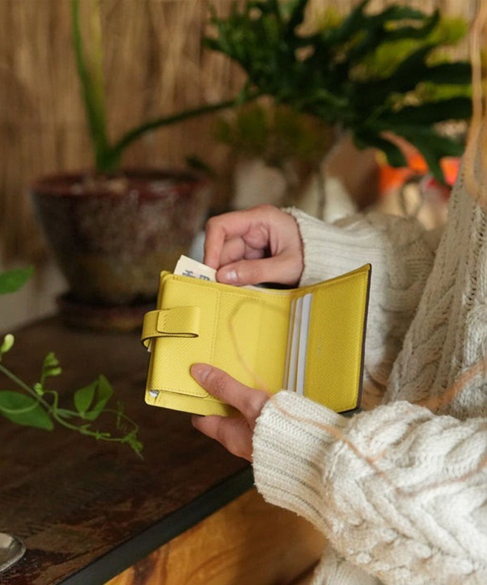 Atelier nuu 日本製 本革 バイカラーnoble 二つ折れウォレット 