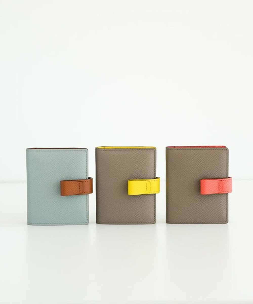Atelier nuu 日本製 本革 バイカラーnoble 二つ折れウォレット 