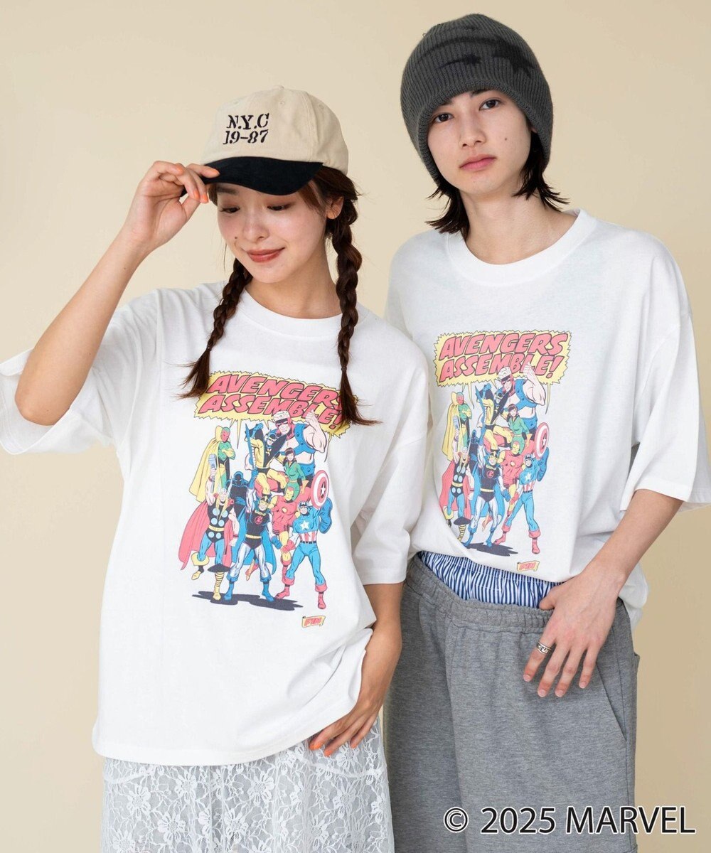 WEGO 【ユニセックス着用ITEM/SMLサイズ展開】MARVELグラフィックT（S） 