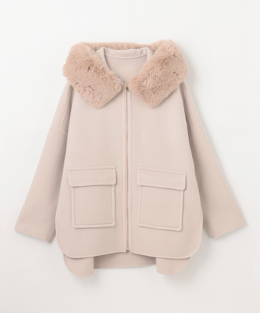 GRACE CONTINENTAL フードファーリバーポンチョ 