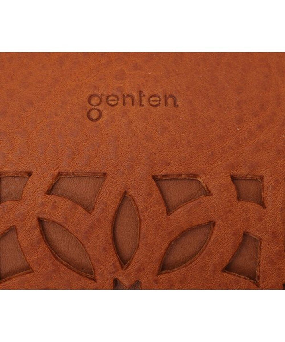genten カットワーク 口金長財布 