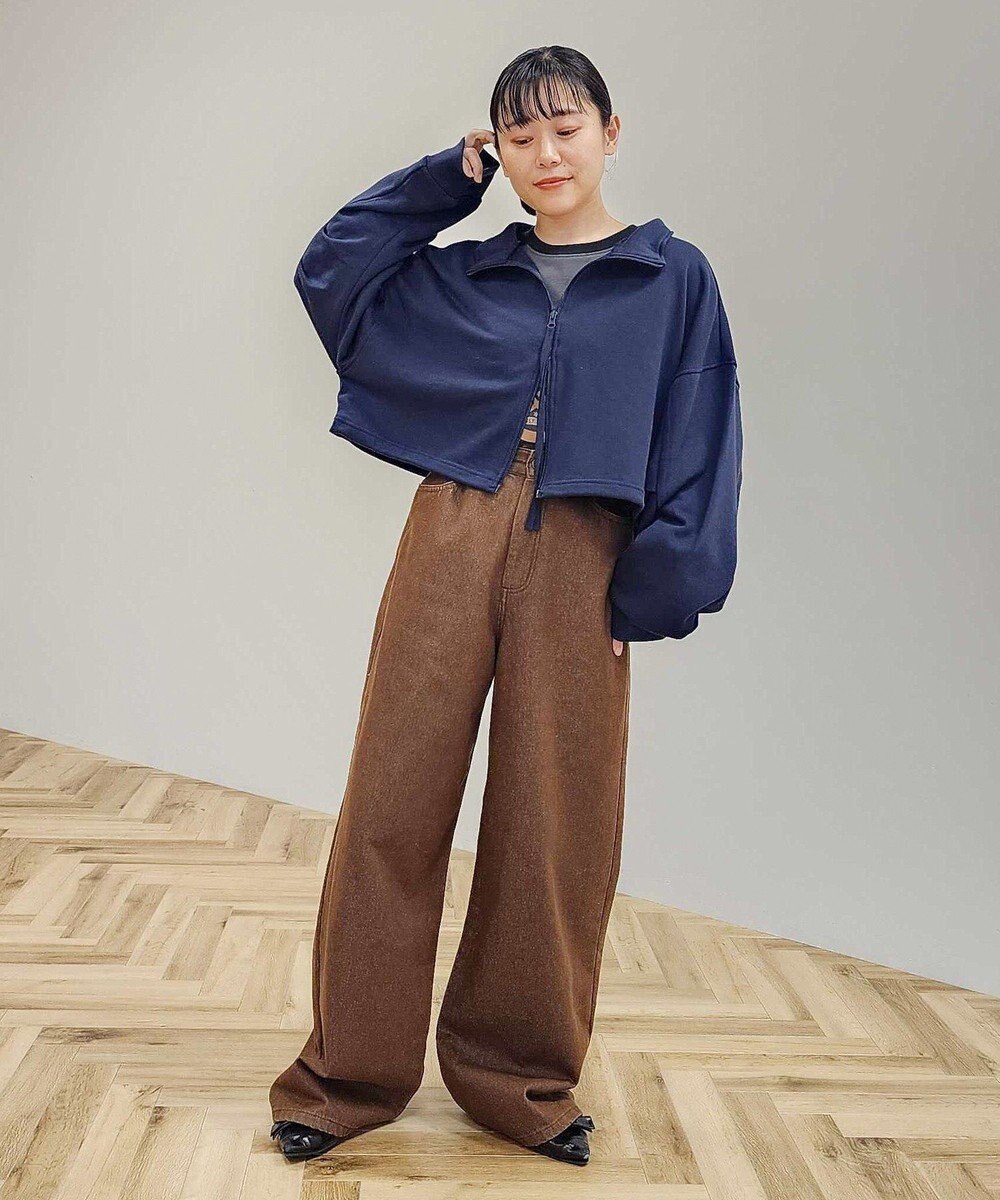 CRAFT STANDARD BOUTIQUE 【WEB限定】裏毛ダブルジップショートスウェット/24AW 