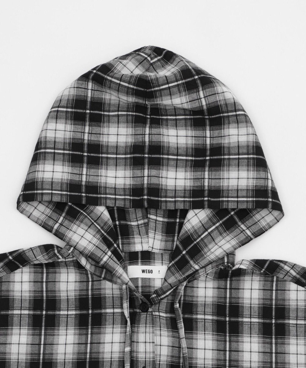 WEGO フードチェックBIGシャツ 