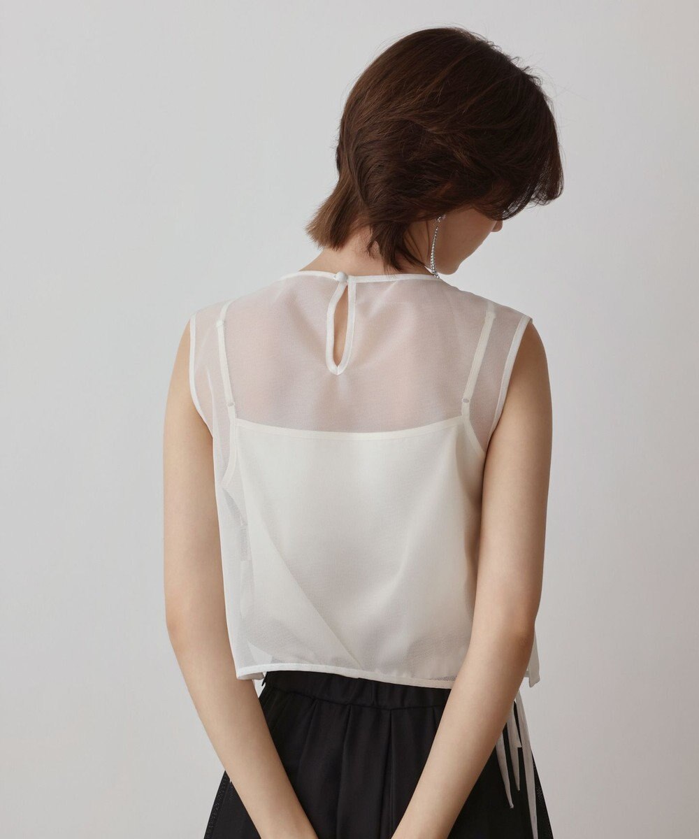 GRACE CONTINENTAL メッシュフラワートップ 