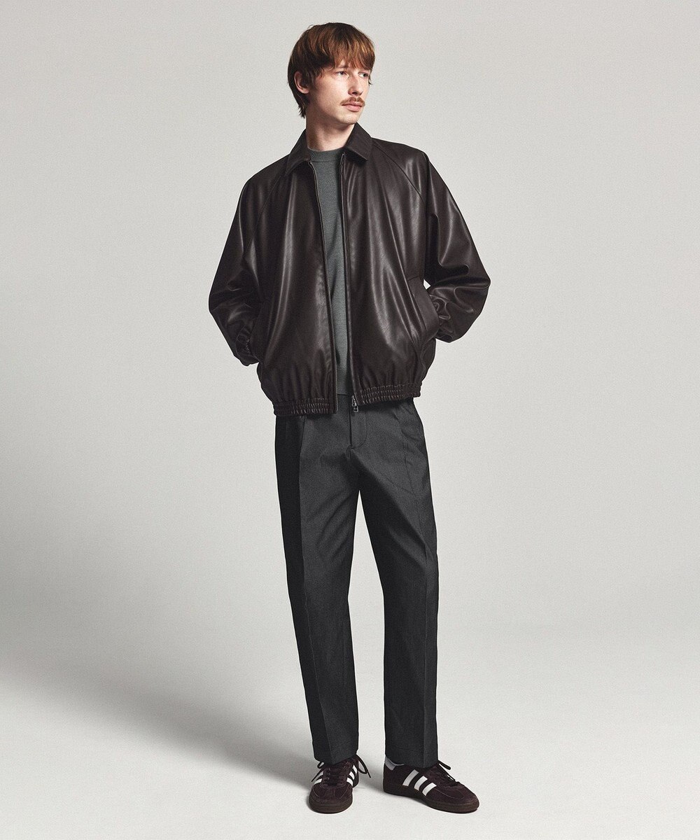 UNFILO MENS アラエルレザーライク ブルゾン 