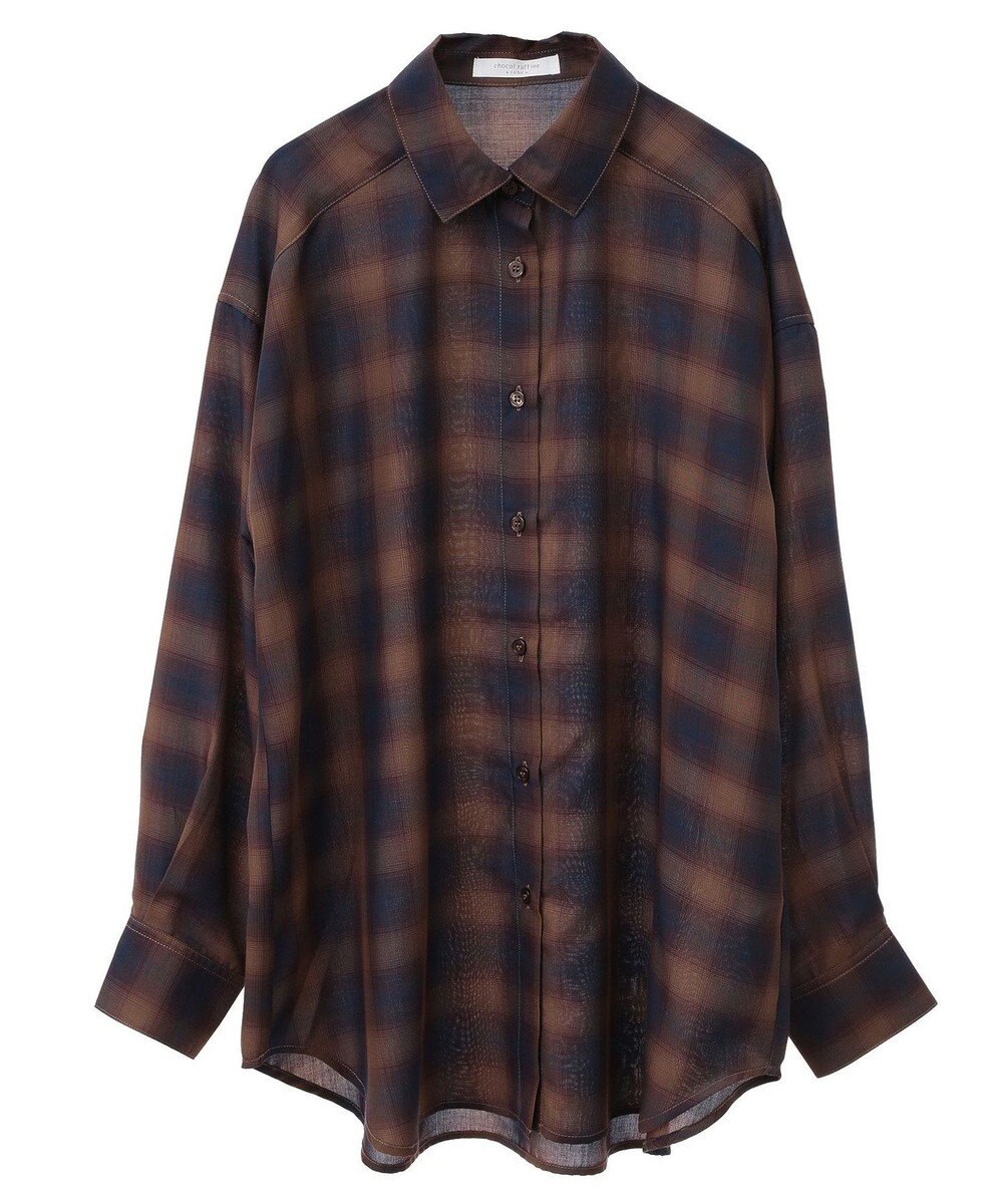 Green Parks オンブレーチェックライトシャツ 