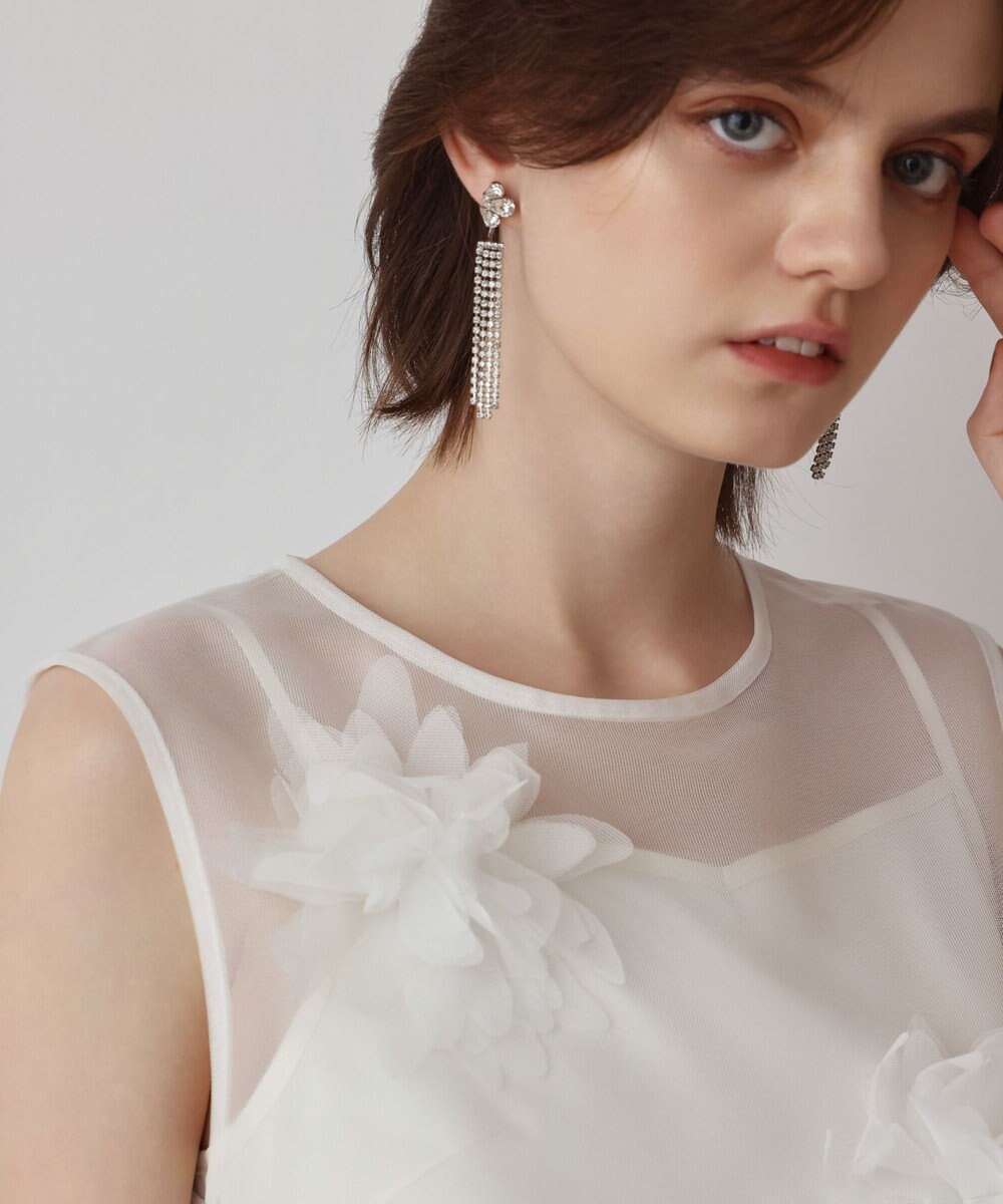 GRACE CONTINENTAL メッシュフラワートップ 