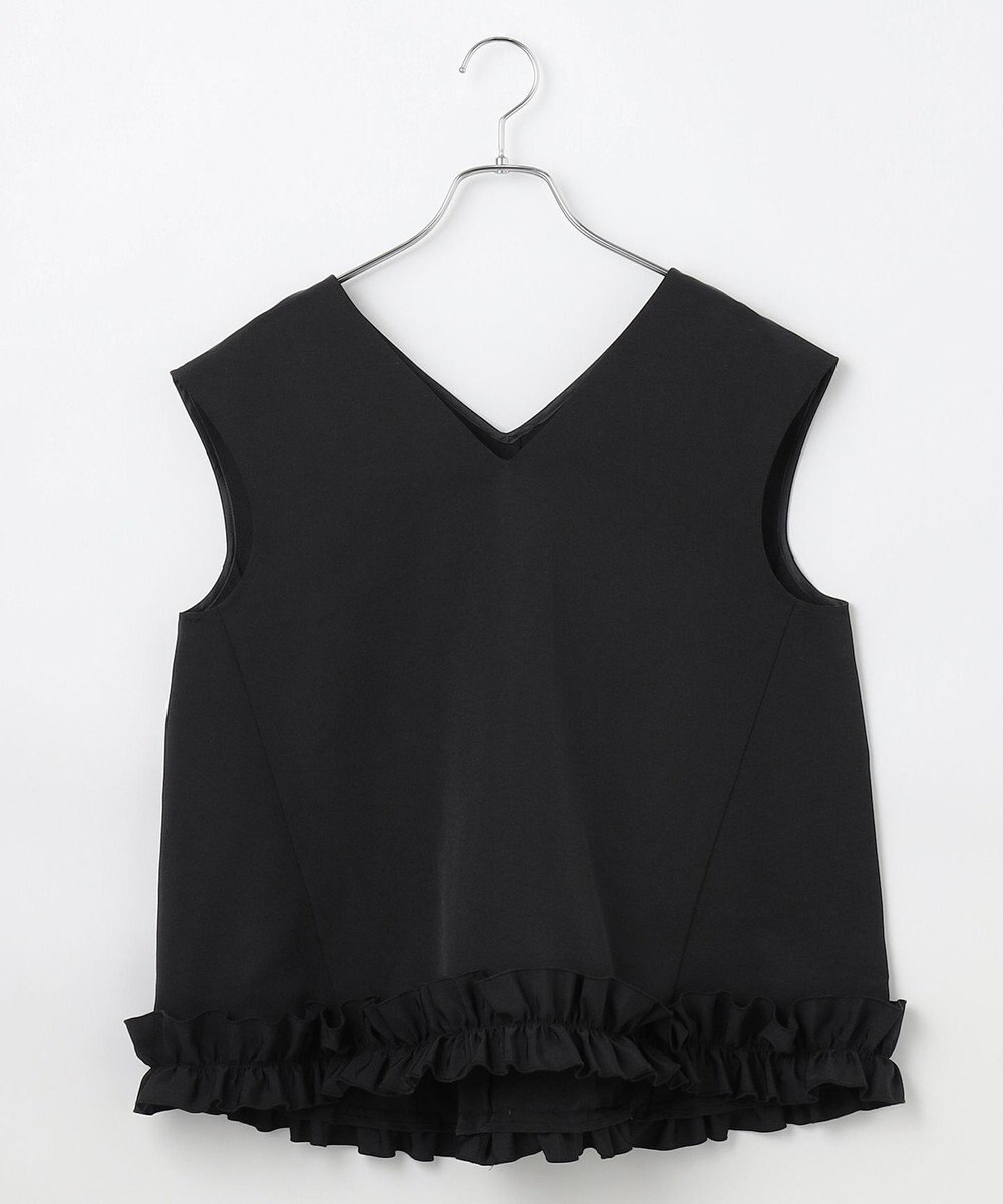 #Newans 【金子綾さんインスタライブご紹介アイテム】〈小柄さんにお勧め〉フリルヘムジレブラウス 