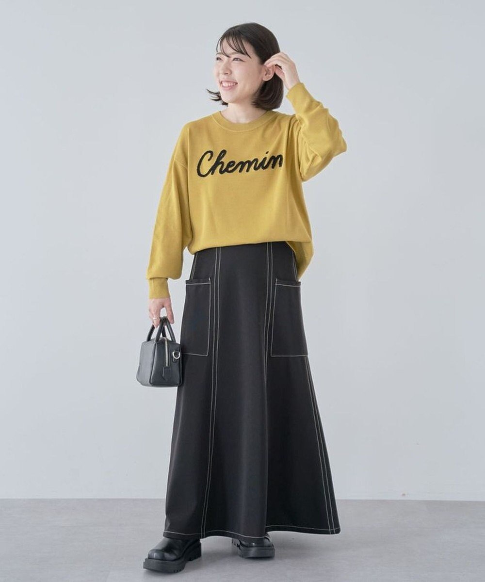 Green Parks 洗える　さがら刺しゅうロゴニットプル 