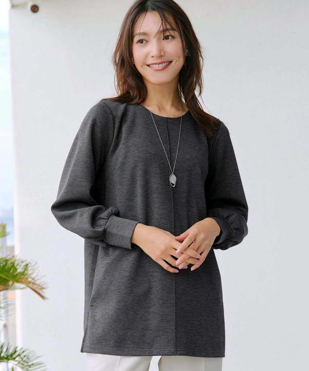 Tiaclasse 【洗える】ボンディングパフスリーブチュニック 