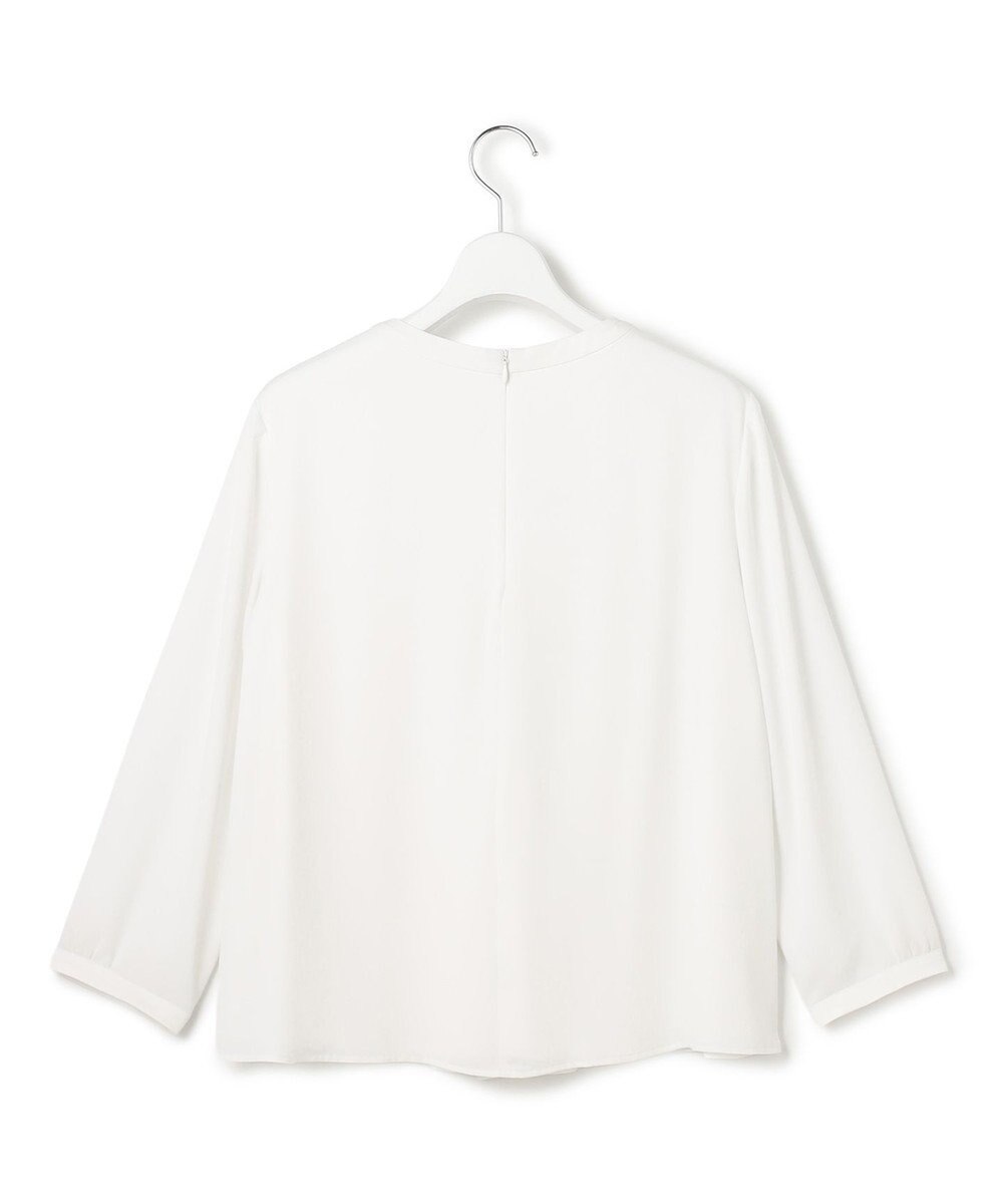 23区 L 【洗える】シルキーデシン バーアクセント ブラウス 