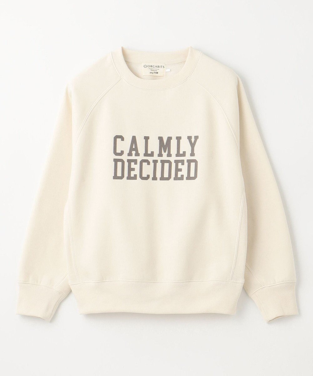 ANY L 【洗濯機可能/サスティナブル】ロゴ裏起毛クルーネックプルオーバー 