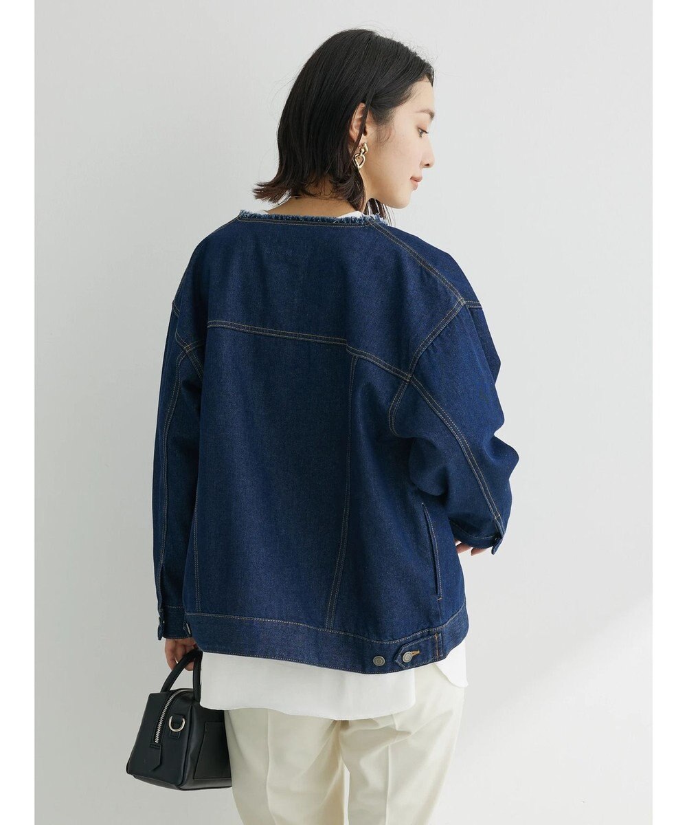 Green Parks ノーカラーデニムジャケット 