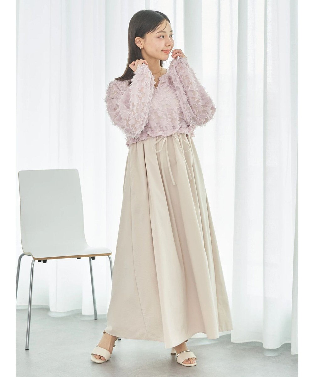 earth music&ecology ジャガード切替ワンピース 