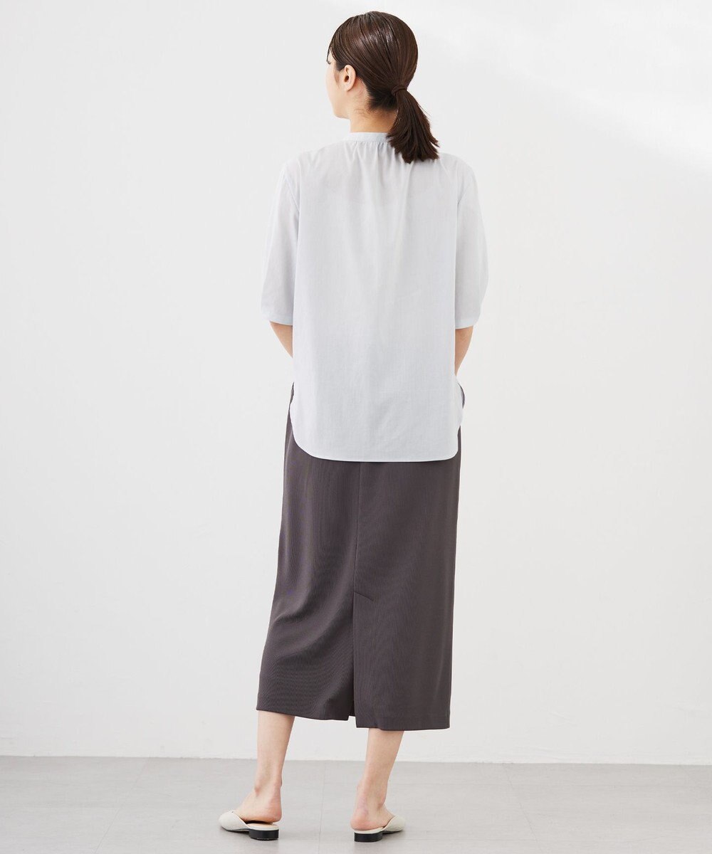 J.PRESS LADIES 【洗える】ラミーポプリン 前開き ブラウス 