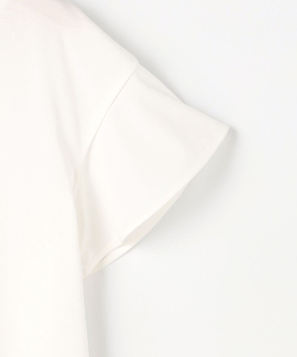 組曲 【WEB限定】プレーティング天竺フリルスリーブ Tシャツ 