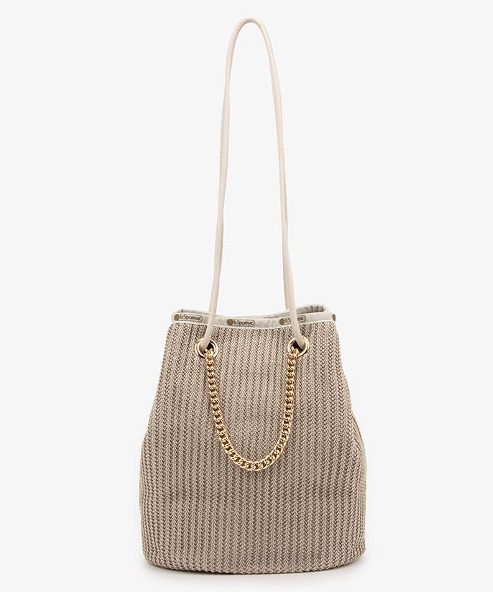 LeSportsac CHAIN CROCHET MED BUCKET/ベージュクロシェ 