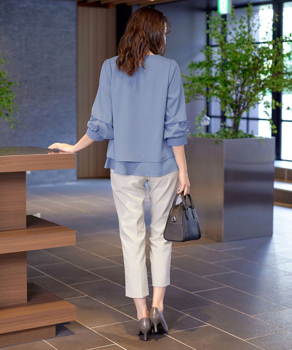 Tiaclasse つまみタック袖レイヤードブラウス 